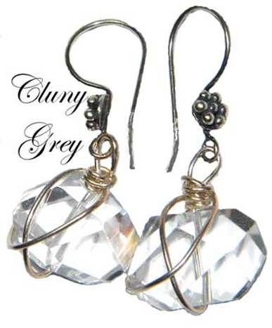 quartz earrings