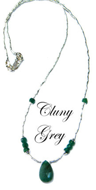 emerald necklace with sterling silver