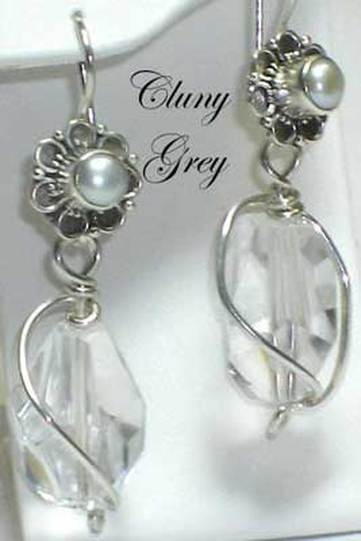 quartz earrings