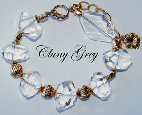 quartz bracelet with gold