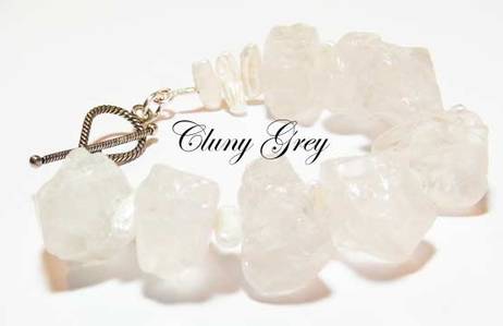 quartz bracelet with chunky quartz nuggets