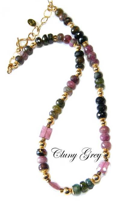 gold-fill enhances this tourmaline necklace