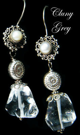 quartz earrings