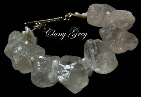 quartz bracelet with sterling silver