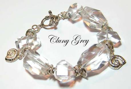 quartz bracelet with sterling silver