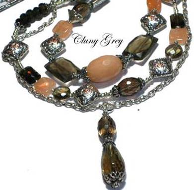 smoky quartz necklace