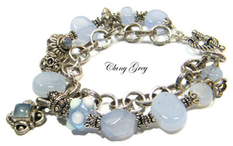 blue chalcedony bracelet with sterling silver