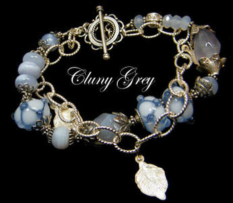 blue chalcedony bracelet with sterling silver