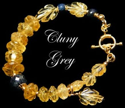 Citrine bracelet with sapphire.