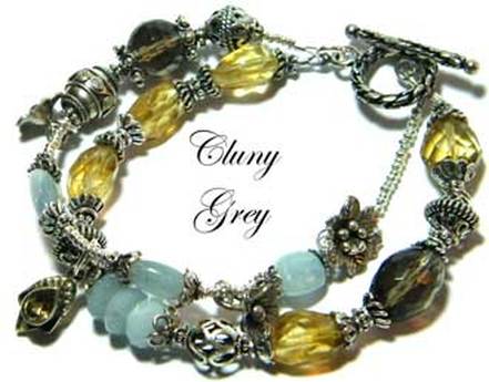 Citrine and aquamarine bracelet.