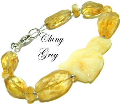 Cat citrine bracelet